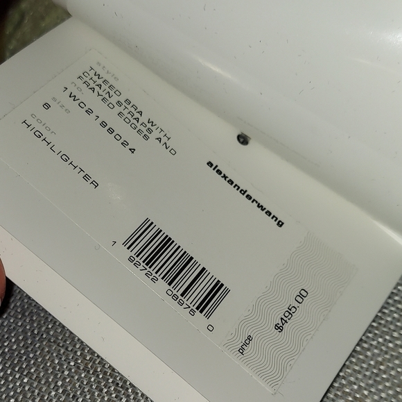 Alexander Wang *As Seen on celebrities* Tweed Bra w. chain straps yellow - Picture 10 of 16